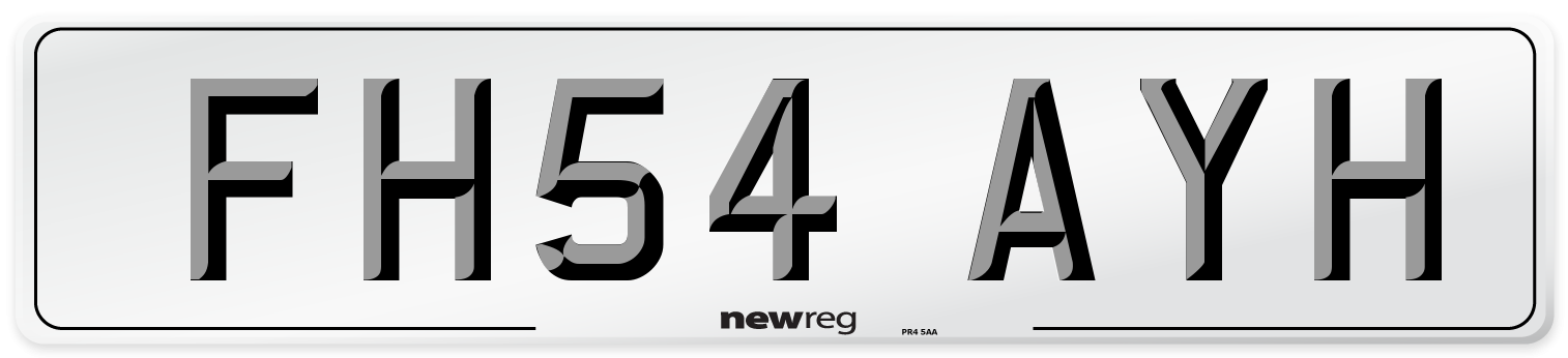 FH54 AYH Number Plate from New Reg